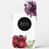 赤エレガントと梅の水の色のフローラ Case-Mate iPhoneケース (裏面)