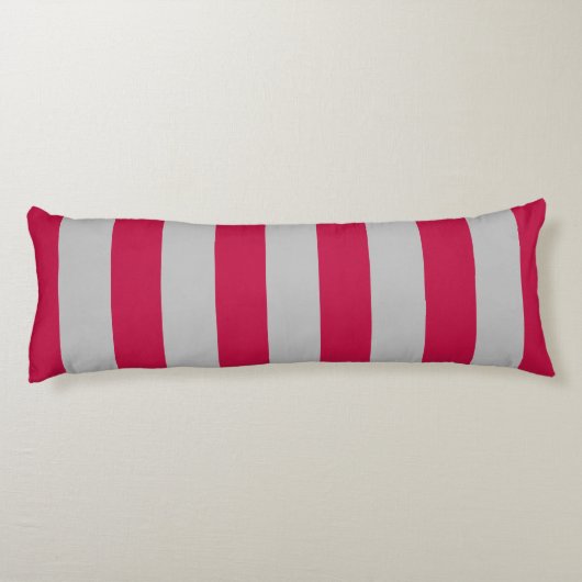 赤エレガントと灰色のストライプのことわざ ボディピロー (裏面)