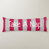 赤エレガントと灰色のストライプのことわざ ボディピロー (正面)