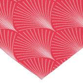 赤エレガントと白のアールデコパターン ショートテーブルランナー (コーナー)