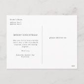 赤エレガントと白のクリスマス5写真コラージュInvi シーズンポストカード (裏面)