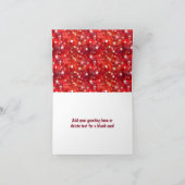 赤エレガントと白の休日のフォトカード シーズンカード (内部)