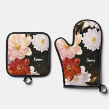 赤エレガントと白の水彩花のパターン名