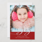 赤エレガントと白のJoyスクリプト写真 シーズンカード (正面)