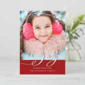 赤エレガントと白のJoyスクリプト写真 シーズンカード (スタンド正面)