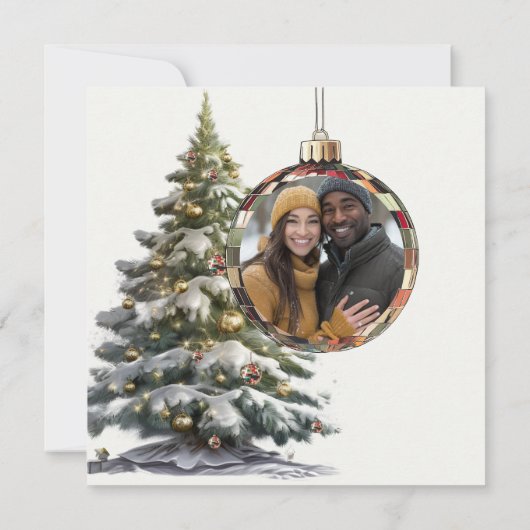 赤エレガントと緑が今の季節結婚した セーブザデート (裏面)