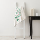 赤エレガントと緑の書道クリスマスツリー シェルパブランケット (インサイチュ)