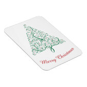 赤エレガントと緑の書道クリスマスツリー マグネット (右側)