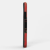 赤エレガントと金ゴールドきらめくダマスク名前をカスタムする Case-Mate iPhoneケース (裏面/右)