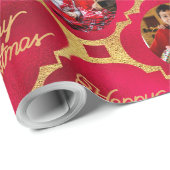赤エレガントと金ゴールドのクリスマスパターン2枚の写真 ラッピングペーパー (ロールコーナー)