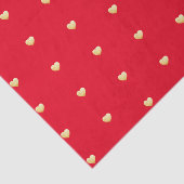 赤エレガントと金ゴールドのハート 薄葉紙 (詳細)