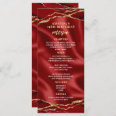 赤エレガントと金ゴールドのメニュー メニュー (正面/裏面)