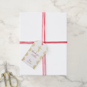 赤エレガントと金ゴールドガネーシャとヒンズー結婚教徒 ギフトタグ (より糸付き)