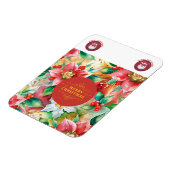 赤エレガントと金ゴールドクリスマス マグネット (左側)