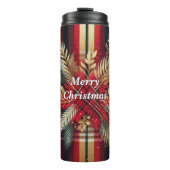 赤エレガントと金ゴールドフェスティバルの格子縞 タンブラー (正面)