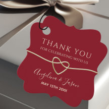 赤エレガントと金ゴールド結婚の