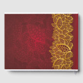 赤エレガントと金ゴールド ゲストブック (裏面)