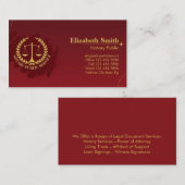 赤エレガントと金ゴールド 名刺 (正面/裏面)