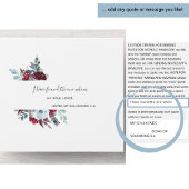 赤エレガントと青と穴あき結婚RSVP オールインワン招待状