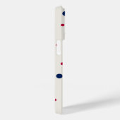 赤エレガントと青の水玉模様 Case-Mate iPhoneケース (裏面 / 右)