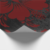 赤エレガントと黒のクリスマスエレガント ラッピングペーパー (角)