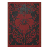 赤エレガントと黒のダマエレガントスク テーブルクロス (正面)