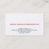 赤エレガントと黒のモノグラムのロゴ 名刺 (裏面)