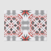 赤エレガントと黒の対称パターン(の模様が)ある 薄葉紙 (正面)