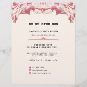 赤エレガントと黒の水のカラーフライヤー チラシ (正面)