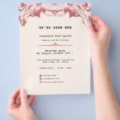 赤エレガントと黒の水のカラーフライヤー チラシ (手)