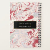 赤エレガントと黒の水彩事業 プランナー手帳 (裏面)