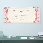 赤エレガントと黒の水彩事業 横断幕 (トレードショー)