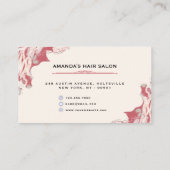 赤エレガントと黒の水色ロイヤリティカード ロイヤリティカード (裏面)