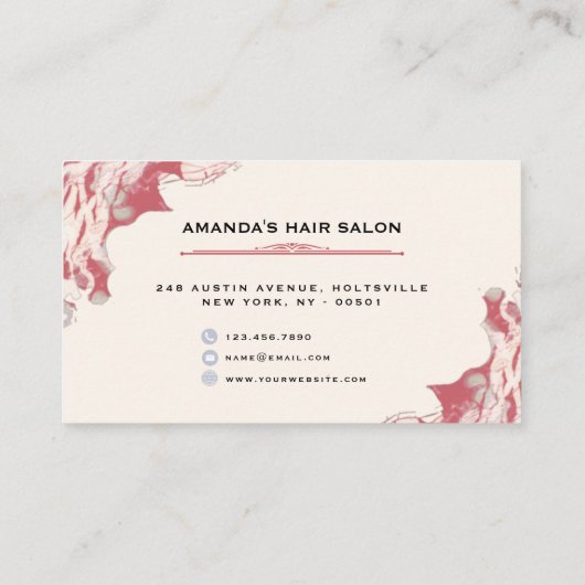 赤エレガントと黒の水色ロイヤリティカード ロイヤリティカード (裏面)