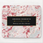 赤エレガントと黒の水色 マウスパッド (正面)