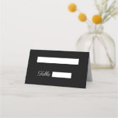 赤エレガントと黒の結婚花 プレイスカード (裏面)