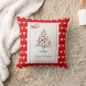 赤エレガントのクリスマス クッション (ブランケット)
