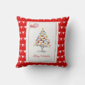 赤エレガントのクリスマス クッション (裏面)