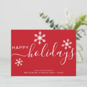 赤エレガントの祝日の挨拶 シーズンカード (スタンド正面)