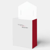 赤エレガントアクセントのミニマ結婚リスト フェイバーボックス (オープン)