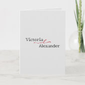 赤エレガントアクセントのミニマ結婚リスト プログラム (正面)