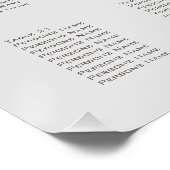 赤エレガントアクセント付きミニマリスト ポスター (コーナー)