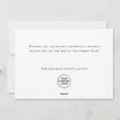 赤エレガントオーナメントメリークリスマス企業の シーズンカード (裏面)