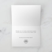 赤エレガントオーナメントメリークリスマス企業の シーズンカード (内部)