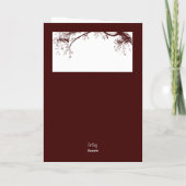 赤エレガントカップルの愛のバレンタインデー カード (裏面)