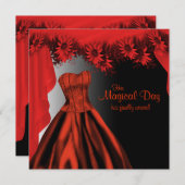 赤エレガントキンセアニェラ 招待状 (正面/裏面)