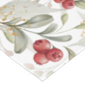 赤エレガントクランベリー植物枝クリスマス テーブルクロス (アングル)