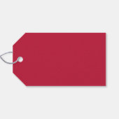 赤エレガントクリスマスファミリー写真集 ギフトタグ (裏面横)