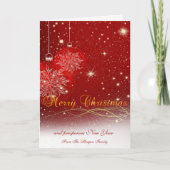 赤エレガントクリスマスボール会社 シーズンカード (正面)