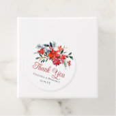 赤エレガントクリスマスポインセチア結婚フローラ フェイバータグ (インサイチュ)